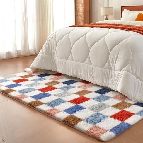 Andency 5 × 7 قدمًا سجادة أبيض وأسود لغرفة المعيشة كلاسيكية متدفقات أشعث سجادة غير انزلاقية غير ناعمة ناعمة رقيقة من السجاد غامض غرفة نوم أطفال غرفة طفل رضيع ، ديكور منزل لطيف. in Kuwait