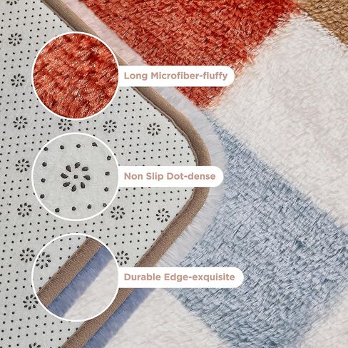 Andency 5 × 7 قدمًا سجادة أبيض وأسود لغرفة المعيشة كلاسيكية متدفقات أشعث سجادة غير انزلاقية غير ناعمة ناعمة رقيقة من السجاد غامض غرفة نوم أطفال غرفة طفل رضيع ، ديكور منزل لطيف. in Kuwait