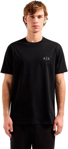 Armani Exchange Men's A|x Small Black and Gold T-Shirt in Saudi Arabia