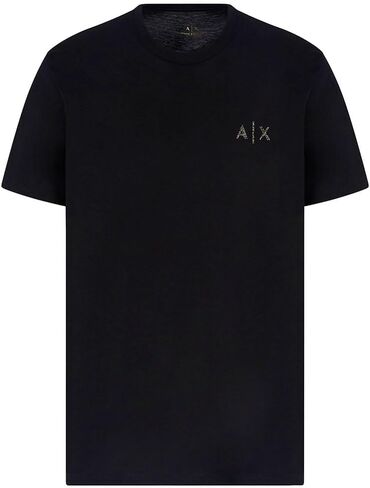 Armani Exchange Men's A|x Small Black and Gold T-Shirt in Saudi Arabia