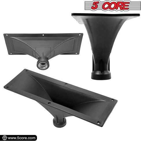 5 CORE 4x10 Rectangle Plastic Screw-On Horn 4Pcs for Assorted Speaker Cabinets 34mm Throat - HISE 4X10 4Pcs in Saudi Arabia