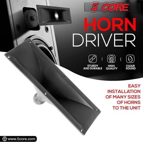 5 CORE 4x10 Rectangle Plastic Screw-On Horn 4Pcs for Assorted Speaker Cabinets 34mm Throat - HISE 4X10 4Pcs in Saudi Arabia
