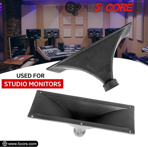 5 CORE 4x10 Rectangle Plastic Screw-On Horn 4Pcs for Assorted Speaker Cabinets 34mm Throat - HISE 4X10 4Pcs in Saudi Arabia