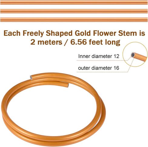 Tioncy 3 Pcs 78.7 Inch Flexible Pipe PVC Tubing Aluminum Bendable Plastic Pipe Stem for Artificial Flowers Stem, Balloon Arches, Floral Wedding Decor, DIY Crafts, Cosplay Prop (Green) in Saudi Arabia