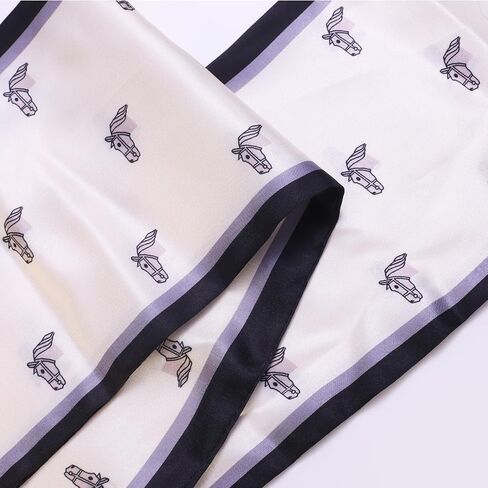 Mulberry Silk Like Head Scarf Women's Fashion Square Neck Satin Scarfs for Bag Hair Scarves Gift in Saudi Arabia