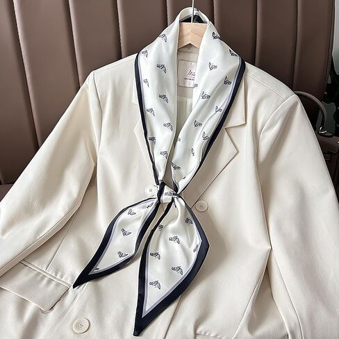 Mulberry Silk Like Head Scarf Women's Fashion Square Neck Satin Scarfs for Bag Hair Scarves Gift in Saudi Arabia