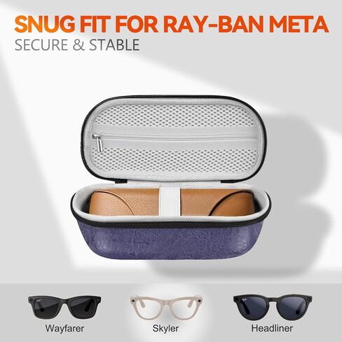 حالة حمل شاقة لصندوق شحن Ray-Ban Meta ، حالة منظم ، تخزين منفصل للنظارات والملحقات in Kuwait