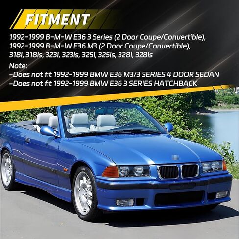 عوامل ضوء زاوية الإشارة المتوافقة مع 1992-1999 B-M-W E36 3 Series (2 Door Coupe/Convertible) ، [DOT Certified] غطاء إشارة الإشارة الزاوية [بدون لمبات] ، 2 أجهزة كمبيوتر ، عدسة واضحة in Kuwait