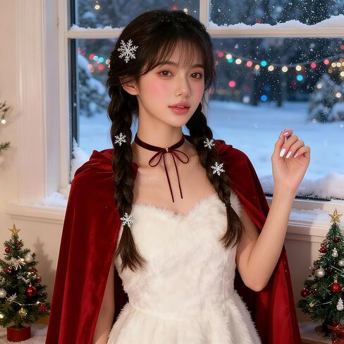 Red Velvet Choker Necklace for Women Vintage Red Bow Choker Necklaces Christmas Necklace Christmas Accessories Jewelry in Kuwait