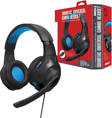 SoundTac Universal Gaming Headset Compatible with Switch 2/Switch/Xbox Series X|S, PS5, PS4, PC, Clear Stereo Sound, 4ft Cable, Inline Volume Control, Multi-Platform Audio Support in Kuwait