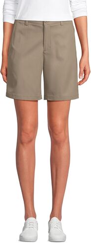 Lands' End School Uniform Women's Active Performance 7" Chino Shorts 2 Black in Saudi Arabia