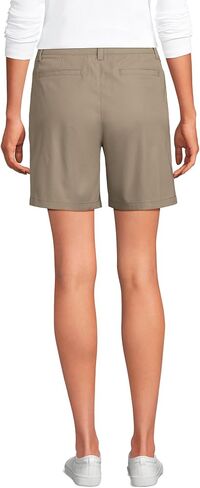 Lands' End School Uniform Women's Active Performance 7" Chino Shorts 2 Black in Saudi Arabia
