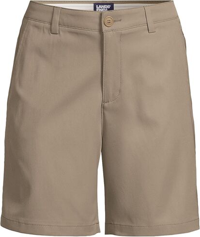 Lands' End School Uniform Women's Active Performance 7" Chino Shorts 2 Black in Saudi Arabia
