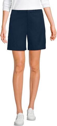 Lands' End School Uniform Women's Active Performance 7" Chino Shorts 2 Black in Saudi Arabia