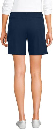 Lands' End School Uniform Women's Active Performance 7" Chino Shorts 2 Black in Saudi Arabia