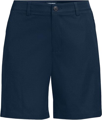 Lands' End School Uniform Women's Active Performance 7" Chino Shorts 2 Black in Saudi Arabia