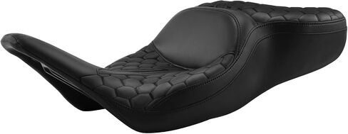 TCT-MOTORPARTS Black Blue Driver Passenger SEAT 2-UP FIT لـ HARLEY ELECTRA GLIDE ULTRA CLASSIC Standard FLHTC 1997-2007 in Saudi Arabia