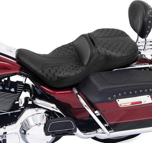 TCT-MOTORPARTS Black Blue Driver Passenger SEAT 2-UP FIT لـ HARLEY ELECTRA GLIDE ULTRA CLASSIC Standard FLHTC 1997-2007 in Saudi Arabia