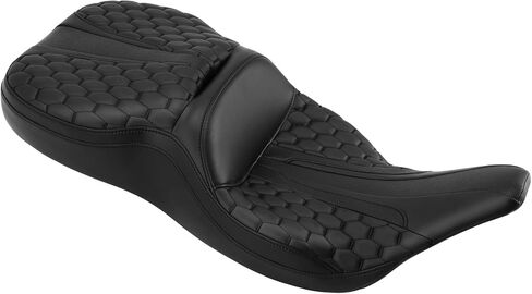 TCT-MOTORPARTS Black Blue Driver Passenger SEAT 2-UP FIT لـ HARLEY ELECTRA GLIDE ULTRA CLASSIC Standard FLHTC 1997-2007 in Saudi Arabia