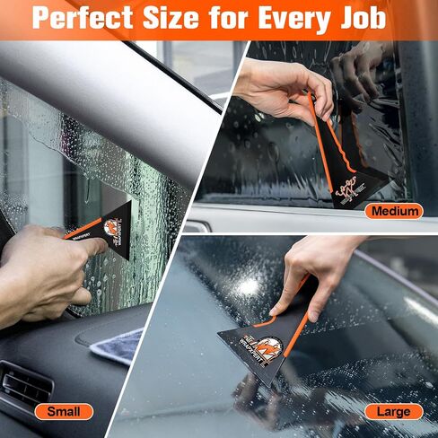Wrapxpert Window Tint Tint Squeegee ، Triangle Contour Tint Squeegee ، أداة مكشطة طويلة المقبض لتلوين النافذة ، لف فينيل ، تحميل فيلم نافذة تلقائي للسرعة ، طقم لون النوافذ ، كبيرة in Saudi Arabia