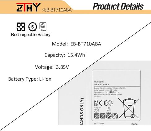 Zthy Scud-WT-N19 بطارية الكمبيوتر اللوحي متوافقة مع Samsung Galaxy Tab A7 10.4 2020 10.4 "SM-T500 SM-T505 SM-T500N SM-T505N SM-T503 SM-T507 SM-T507N SM-T500NZDAXAR SM-T500NZSAXAR SEIRES 3.85V 27.1WH in Kuwait