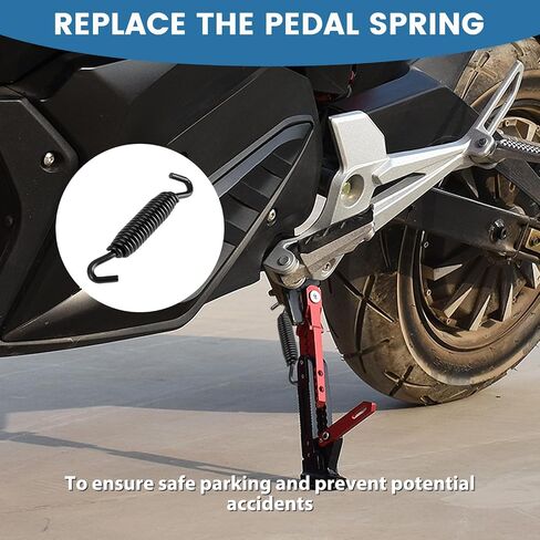 Jiffy Stand Kickstand Spring ، استبدال الأسود الثقيل للدراجات النارية Kickstand ، Spring Universal Fit Spring for Scooter Dirt Bike ATV ، تسهيل التثبيت لميكانيكا Riders DIY in Kuwait