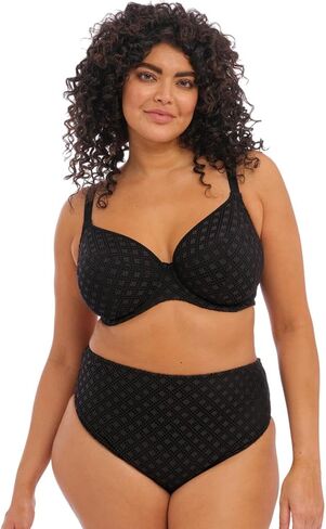 Elomi Bazaruto Mid Rise Swim Brief (ES800672),UK 24,Black in Saudi Arabia
