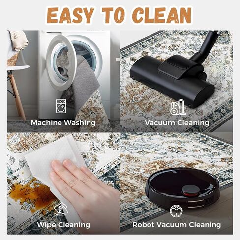 RALLWAY RUNNER BRACE 2X6FT BRANNER RUNNER RUD غير قابلة للانزلاق قابلة للغسل ، عداءة عتيق السجاد الصوف الصوفية العتيقة مع دعم المطاط للمزرعة وغرفة النوم والغسيل in Kuwait