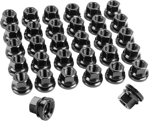 32pcs,M14x2.0 Lug Nuts Flat Seat Black for 1999-2002 F250 F350,13/16" Hex Factory OEM Wheel Lug Nuts,611-196 in Saudi Arabia