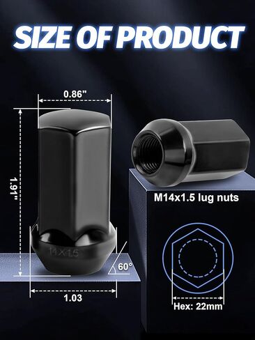 32pcs,M14x2.0 Lug Nuts Flat Seat Black for 1999-2002 F250 F350,13/16" Hex Factory OEM Wheel Lug Nuts,611-196 in Saudi Arabia