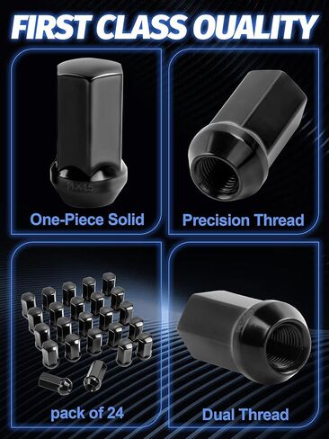 32pcs,M14x2.0 Lug Nuts Flat Seat Black for 1999-2002 F250 F350,13/16" Hex Factory OEM Wheel Lug Nuts,611-196 in Saudi Arabia