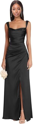 One Shoulder Bridesmaid Dresses for Women Summer Wedding Guest Dress with Slit Evening Gowns in Saudi Arabia