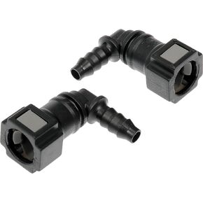 Dorman 800-186 Quick Connector 5/16 In.S To 6mm Nylon 90, 2 Pack, Black