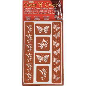 Armour Etch Over N Over Stencil, Butterflies