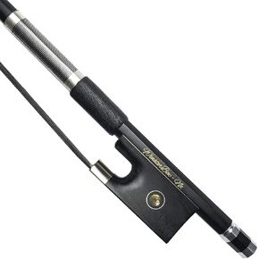 Carbon Fiber Violin Bow 1/2 Size Violin Bow Unbleached Black Horse Hair Art No.VBN108