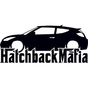ملصق صورة ظلية لسيارة HATCHBACK MAFIA منخفض لسيارة Hyundai Veloster Turbo in Saudi Arabia