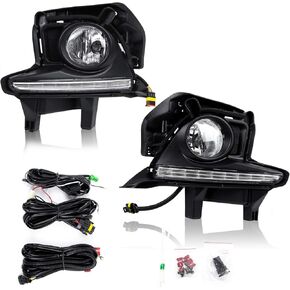 RP Remarkable Power, Fit For 2013 2014 2015 2016 Highlander Fog Light With LED Light Bar Wiring Harness& Switch Bumper Lamp Kit WFL7016