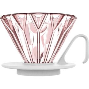 ElephantNum HERO Petal Glass Coffee Dripper V60 Barista Pour Over Hand Drip Brewer Pink