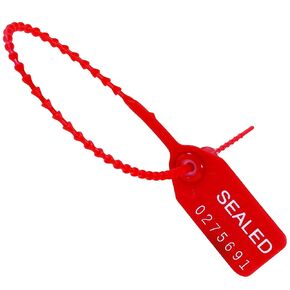 Tape Logic TLSE1016 "Tug Tight" Pull-Tight Seals, 18", Red (Pack of 100)