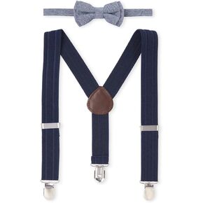 The Children's Place baby boys Chambray and Bow Set Necktie, Tidal, ONE SIZE 12M-5T US