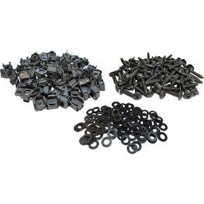 RackGold® 10-32 Cage Nut & Screws w/Washers 100-Pack - USA Made & Lifetime Warranty