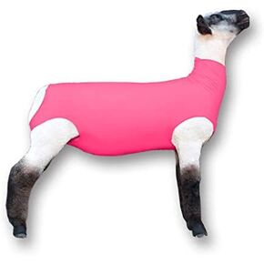 Show Pro Pink Spandex Lamb Tube for Show Sheep & Lamb - Show Livestock Supplies: Sheep Covers & Blankets (Medium)