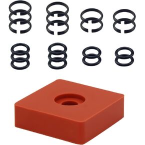 RURBRIN (10 Sets) 1/2" Impact Wrench Retaining Rings with O-Ring, Compatible with Electric/Pneumatic Wrench, Including Retainer Ring Anvil Install Tool