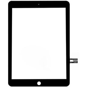 شاشة تعمل باللمس محول الأرقام زجاج اللوحة الخارجية الأمامية لجهاز iPad 6 الجيل السادس A1893 A1954 9.7 بوصة (2018) (أسود)
