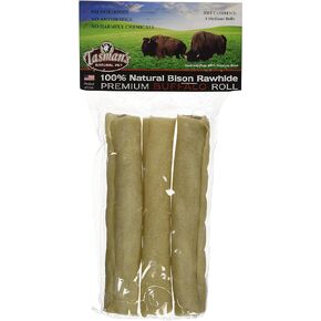 Tasman's Natural Pet All-Natural Buffalo Rawhide Rolls - 3 Medium Rolls