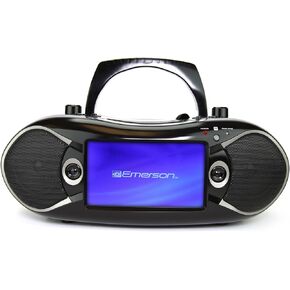Emerson EDL-2870H 7" Bluetooth® DVD Boombox with AM/FM Radio & Digital TV, Black