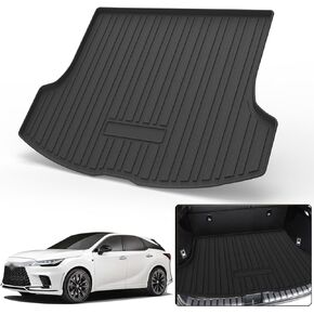 Elsetyler Custom Fit for Cargo Liner 2023 2024 Lexus RX 350 350h 500h - Black TPO All Weather Heavy Duty Waterproof Rear Cargo Tray Trunk Floor Mat Protector