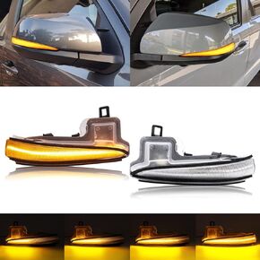 R&F Auto LED Side Mirror Turn Signal Lights, Sequential Dynamic Turn Signal Lights Indicator Replacement for Tacoma 2016-2023, RAV4 2019-2023, Highlander 2020-2024 XU70 Clear Lens