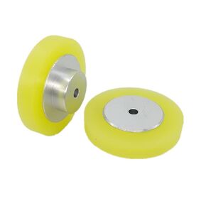 CALT GHW38 Roller Rubber Wheel Length Position Meter Measuring Pulse Rotary Encoder Steel Mounting Spring Bracket for Lift Rail (2pcs200mm-6)
