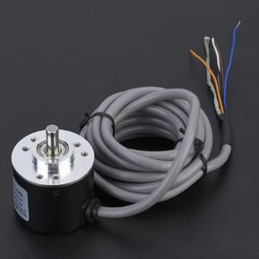 Jeanoko E6B2-CWZ6C Incremental Encoder Quick Response Incremental Rotary Encoder Internal ASIC Devices DC5~26V OD φ38mm(1024P/R)